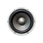 old speaker isolated on white background. with clipping path.